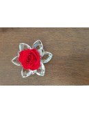 Bomboniera ninfea cristallo 9 petali con rosa Bomboniera ninfea cristallo 9 petali con rosa